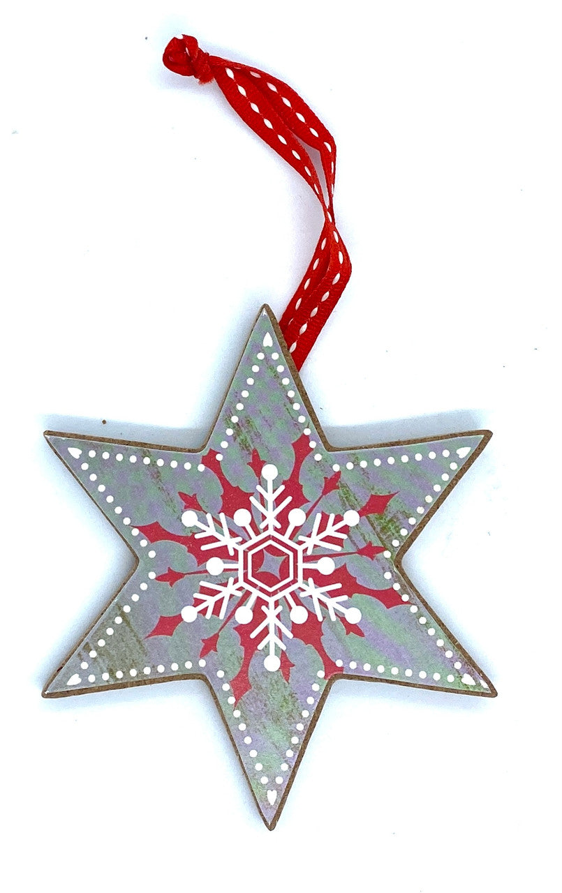 Nordic Gray Star Ornament