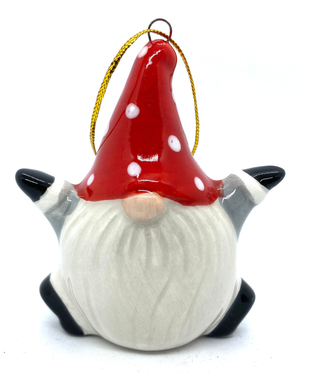 Polka Dot Hat Gnome Ornament