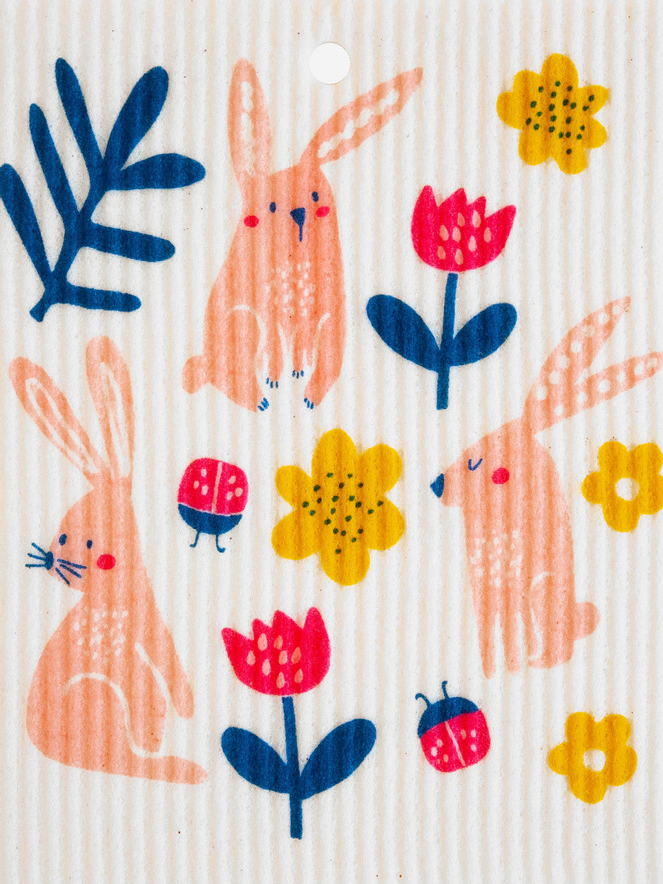 Bunny Flower Swedish Dishcloth