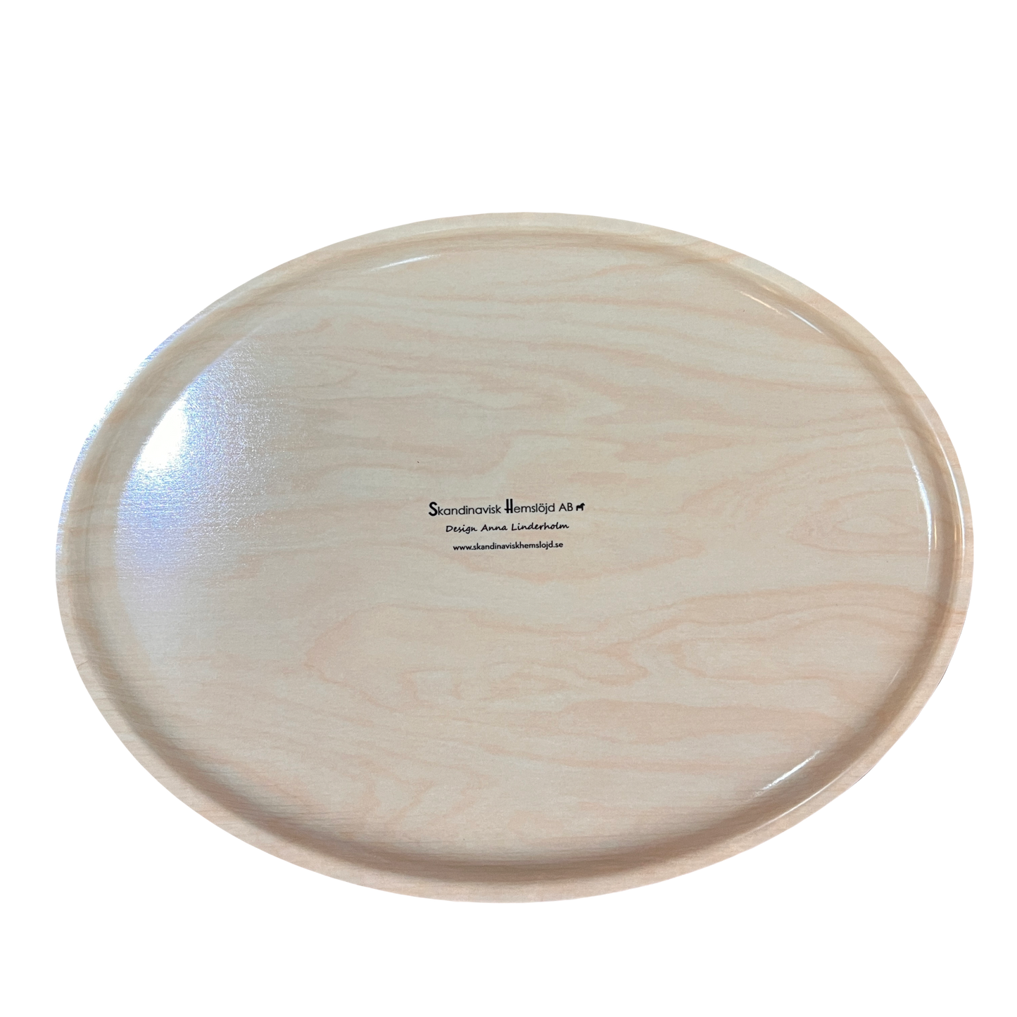 White Kurbits Oval Birch Serving Tray