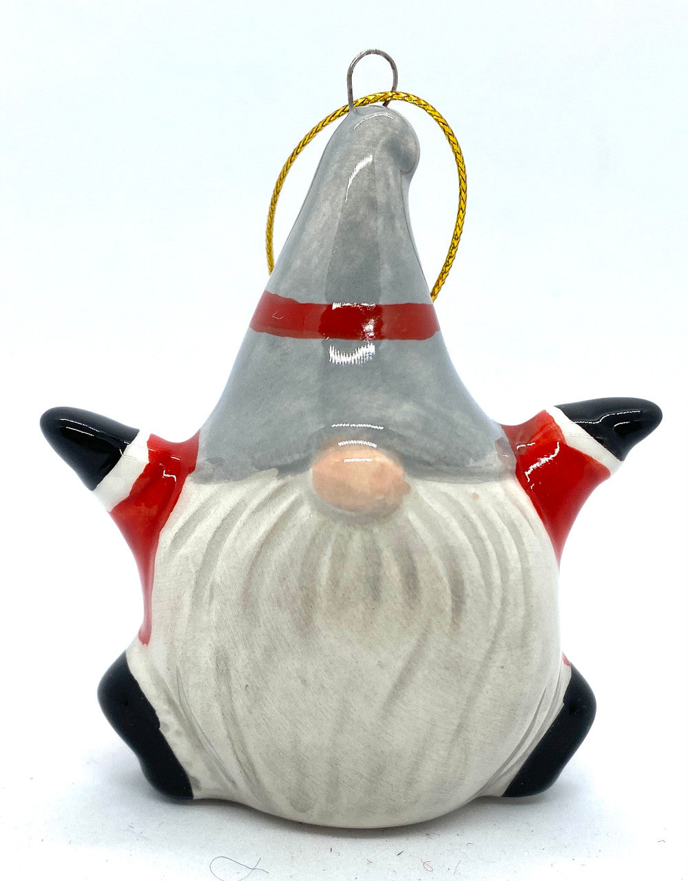 Striped Hat Gnome Ornament