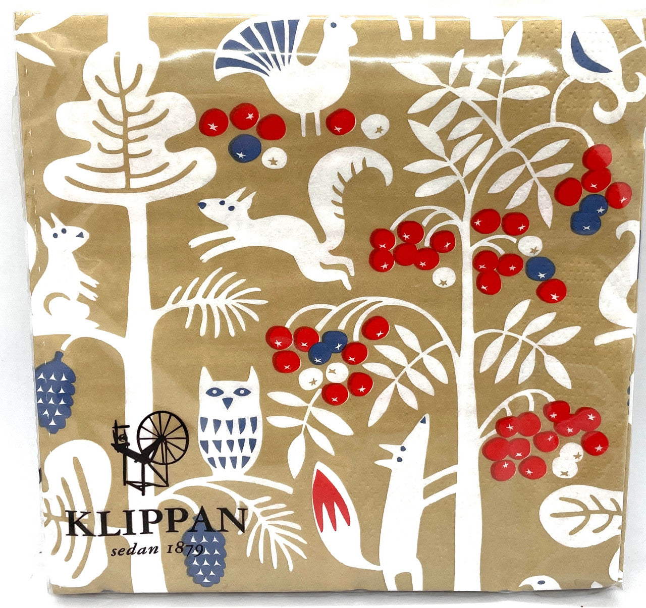 Squirrel and Berries Dinner Napkin