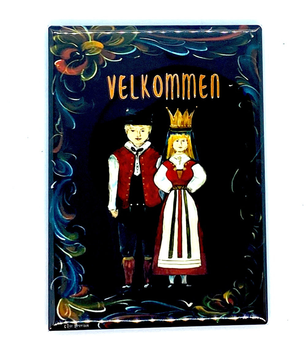 Velkommen Folk Art Magnet