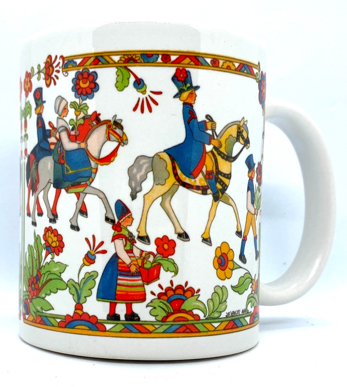 Swedish Couple On Horses