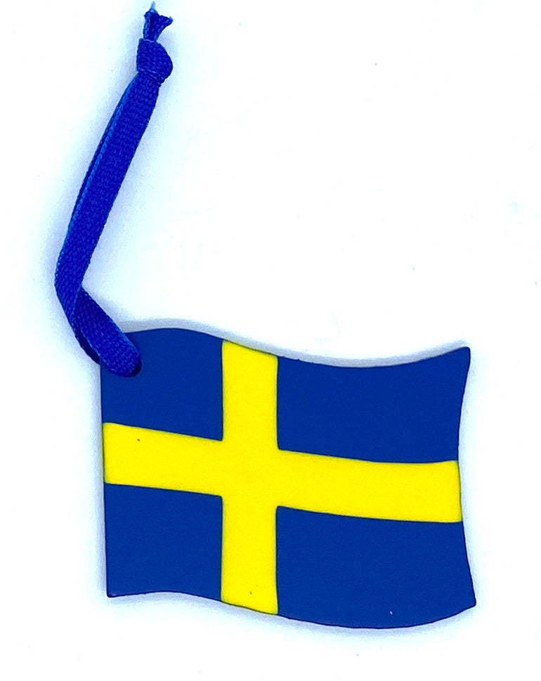 Swedish Flag Wood Ornament