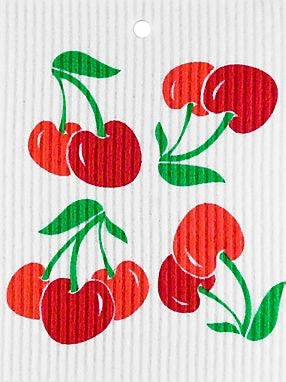 Cherries Swedish Dishcloth
