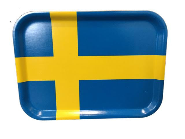 Swedish Flag Birch Serving Tray