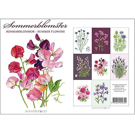 Sommerblomster Danish Art Notecards
