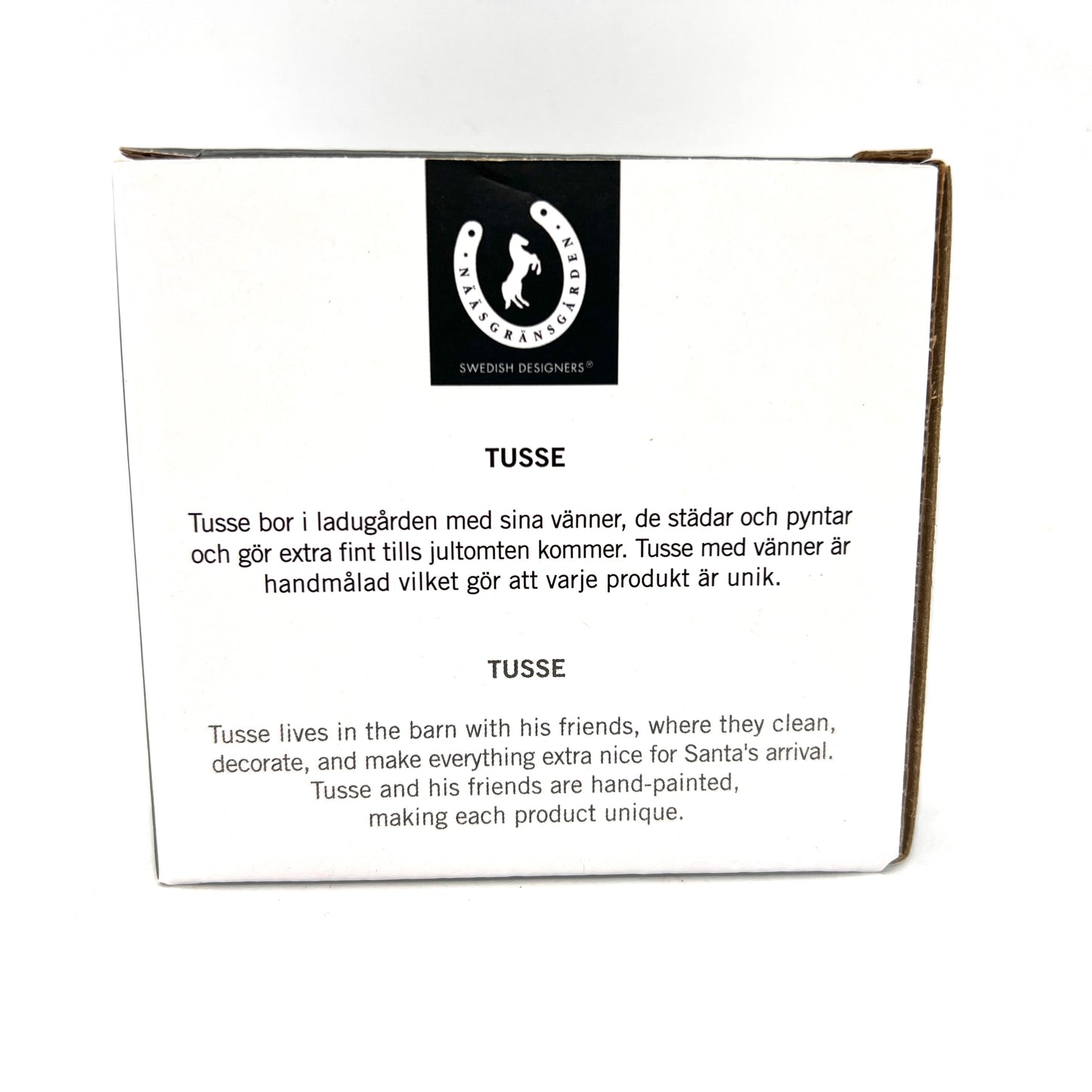 Tomten Riding a Straw Goat Statue