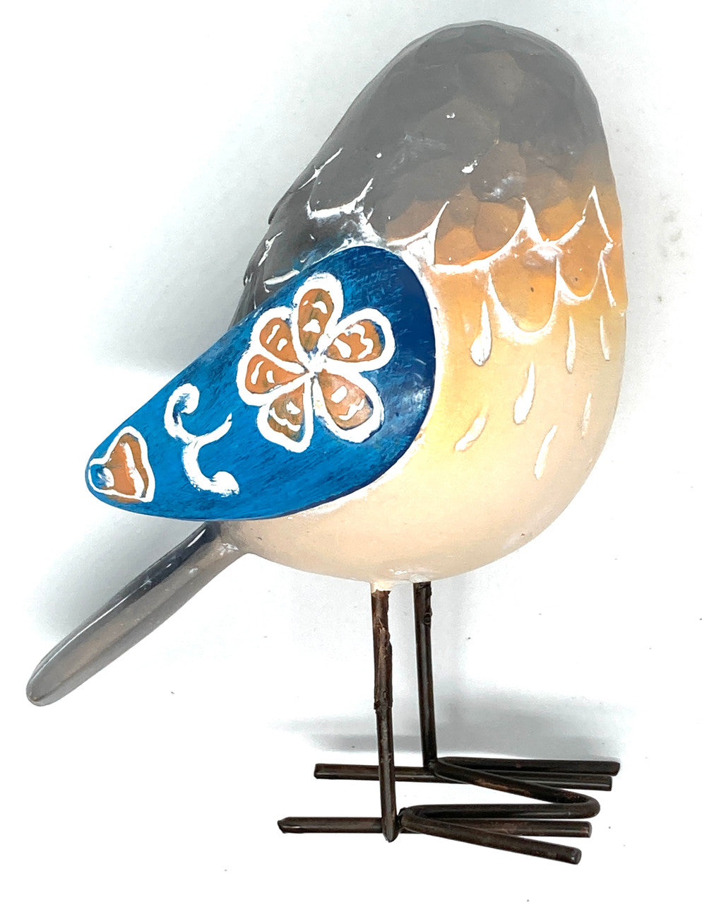 Resin Standing Bird (Blue Wings)