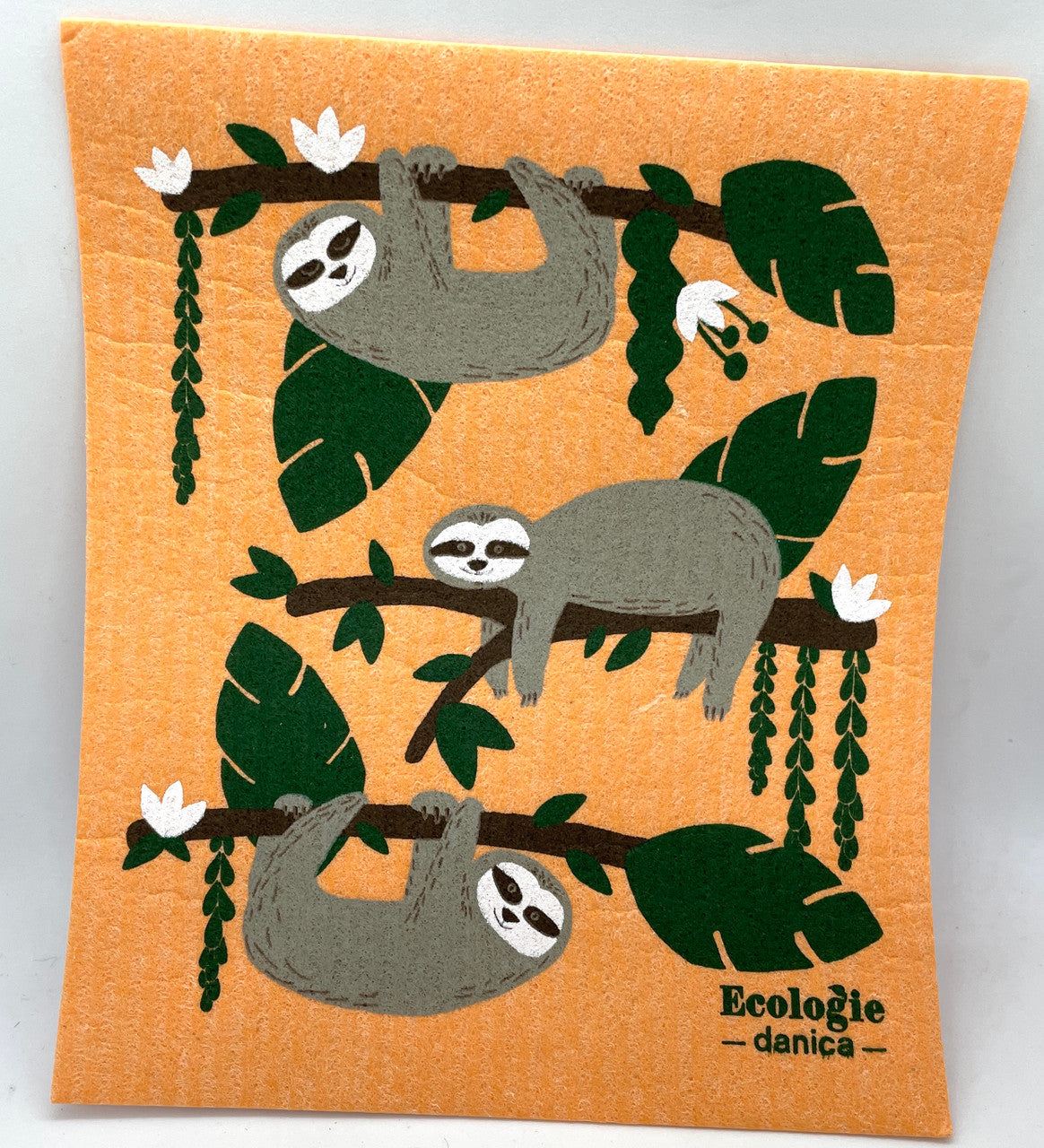 Happy Sloth Swedish Dishcloth
