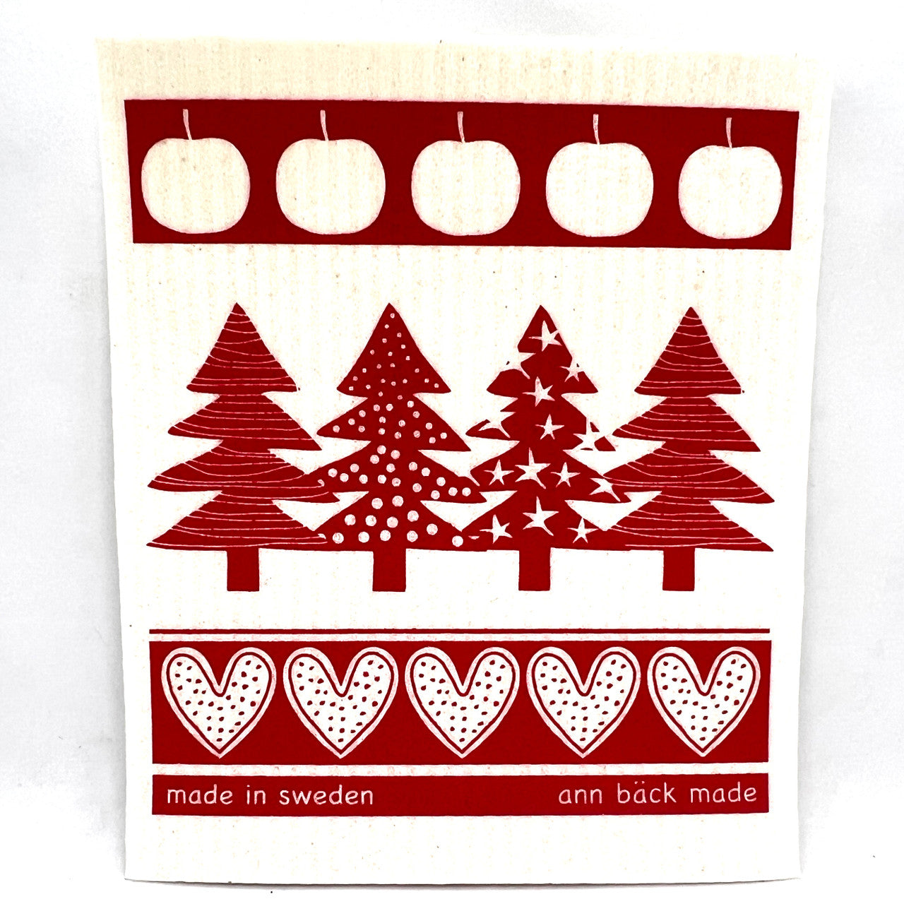 Apple, Tree, Heart Swedish Dishcloth