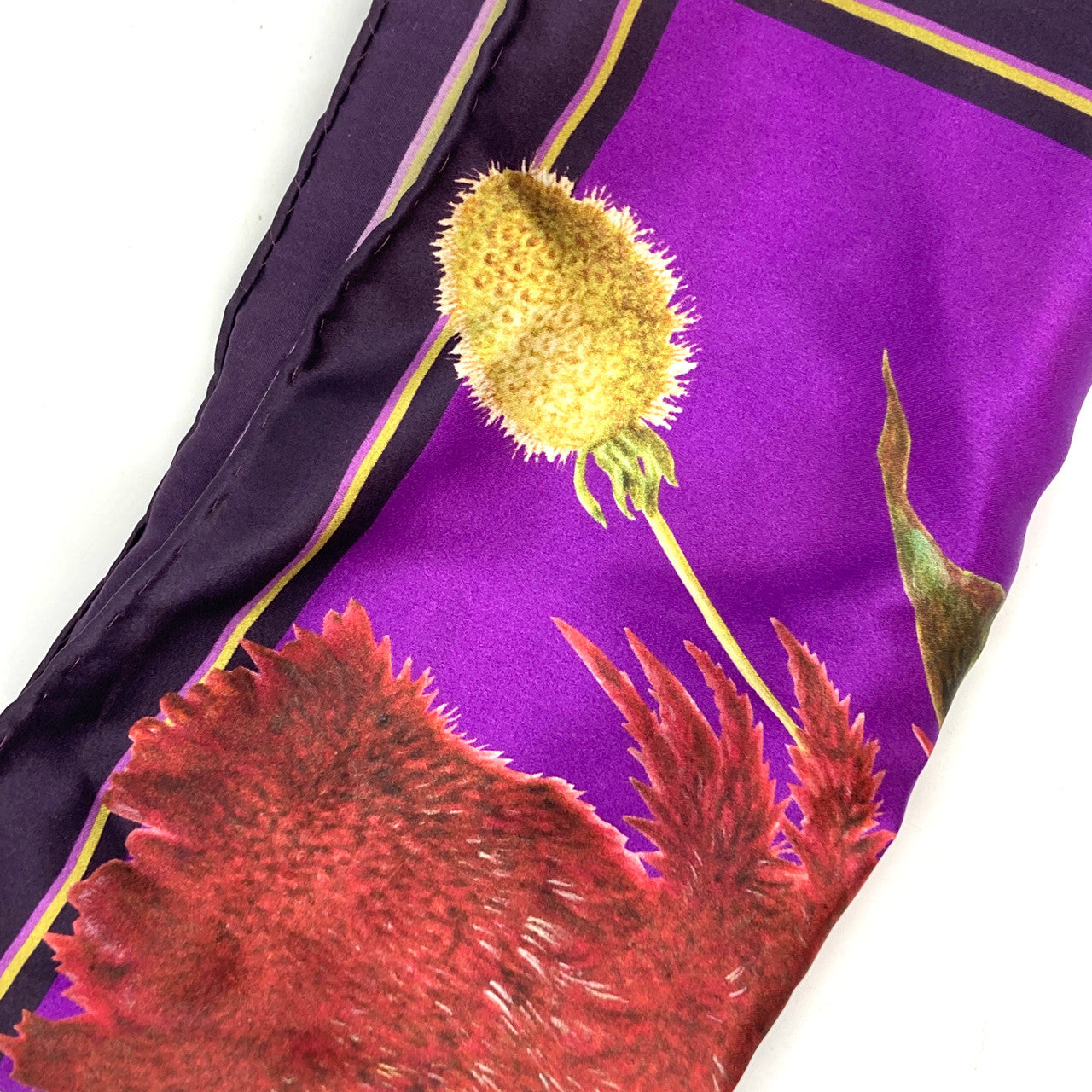 "Treasures" Silk Scarf in Purple