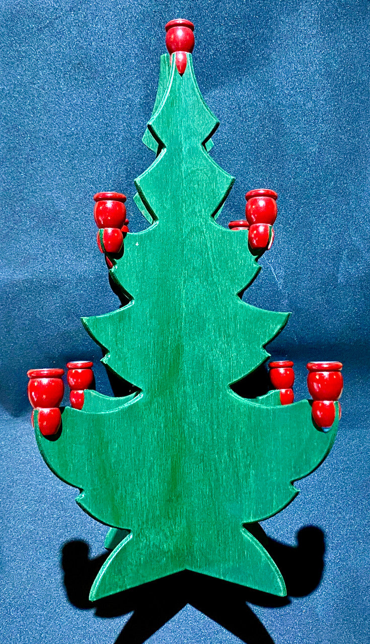 Large Swedish Wood Christmas Tree Votive