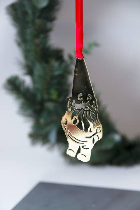 Gold Gnome Ornament