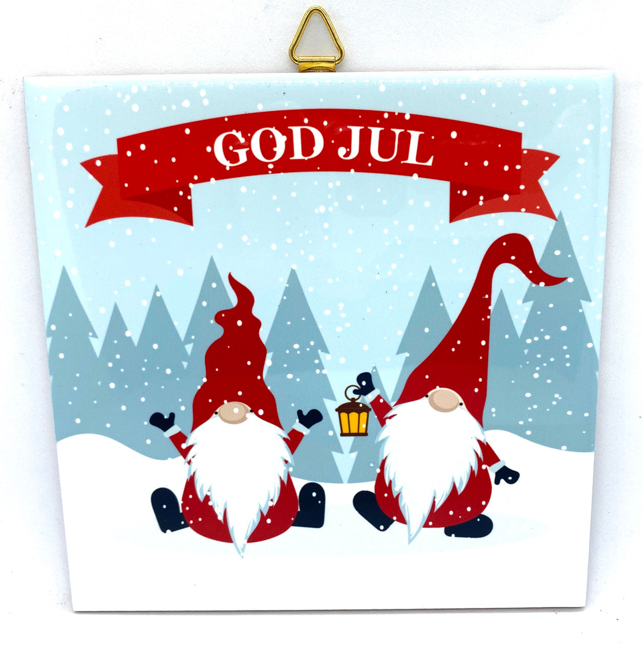 God Jul Tomten Duo Tile Trivet – Al Johnsons Swedish Restaurant