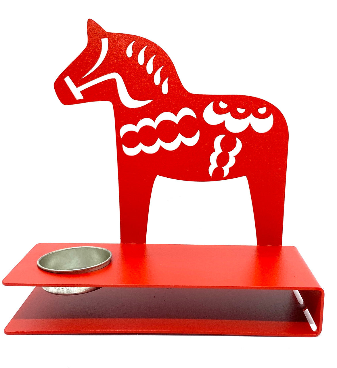 Large Red Dala Horse Tea Light