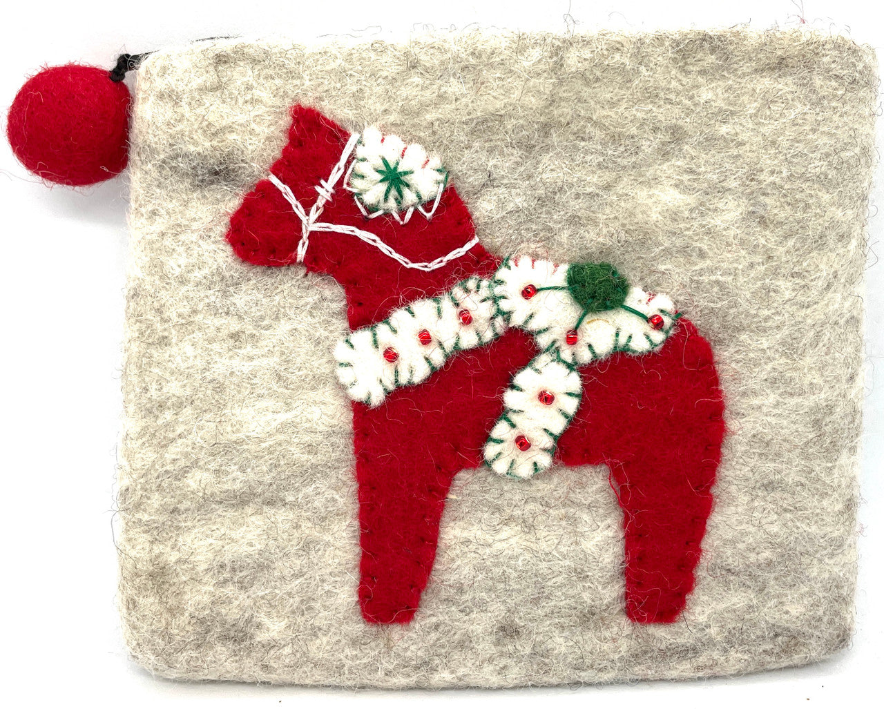 Dala Horse Felted Purse
