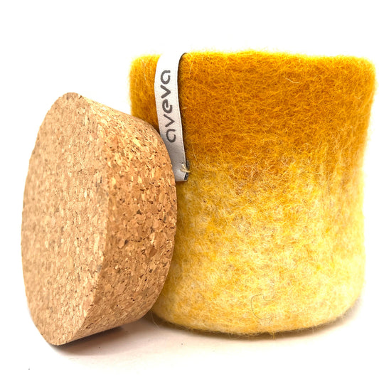 Aveva Felted Wool Jar (mustard)