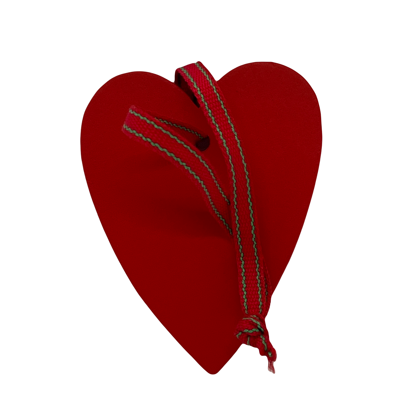 God Jul Heart Candle Wood Ornament