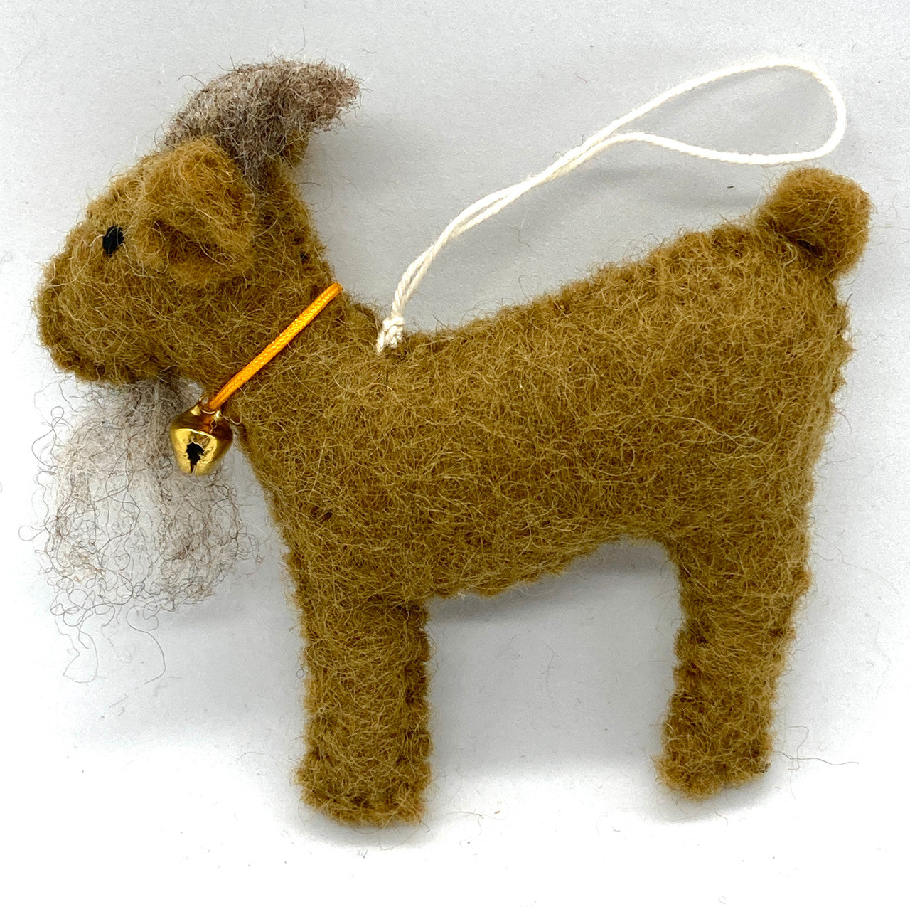 Felt Goat Ornament (Brown)