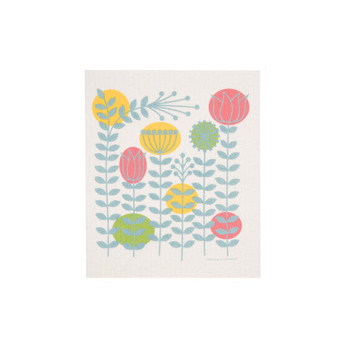 Garden Flowers Swedish Dishcloth