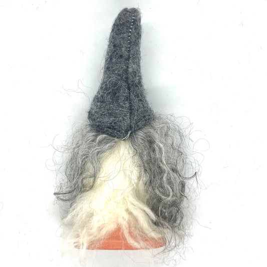 Grey Hat Gnome Handmade Swedish Wool
