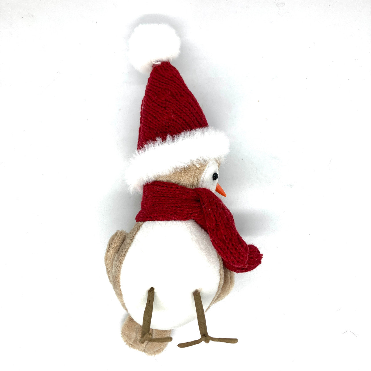 Plush Winter Owl (Red Hat & Scarf)