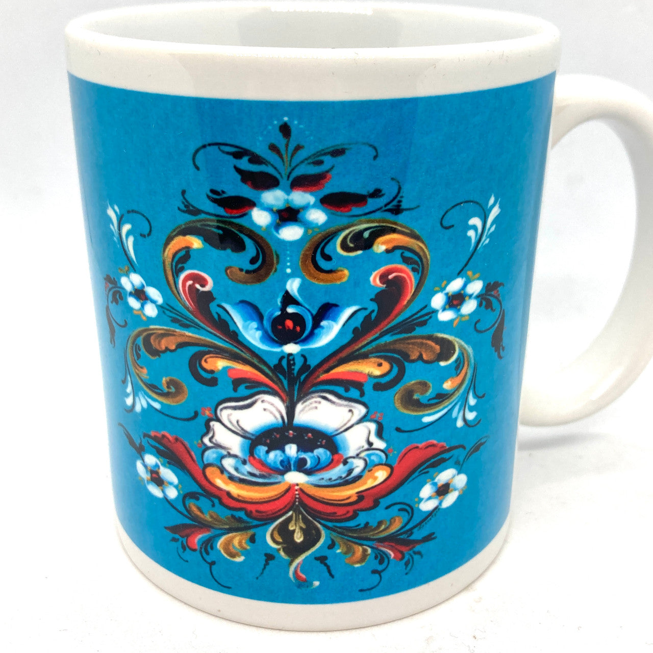 Lise Lorentzen Blue Rosemaling Mug