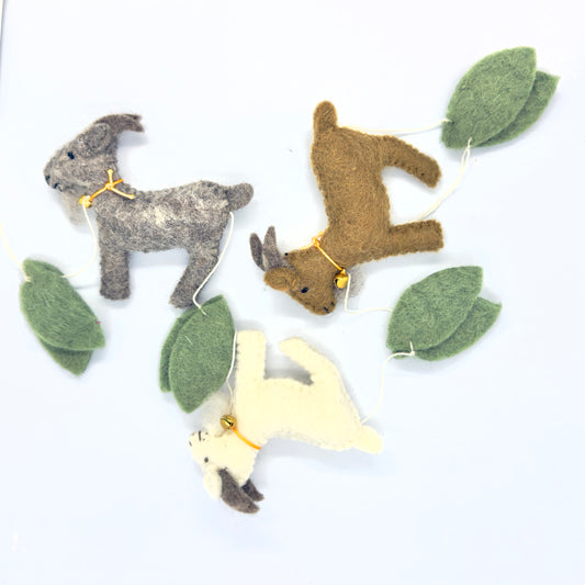 Felt Goat Garland