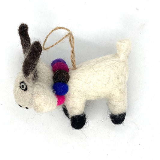 Wool Goat Ornament