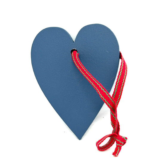 Julebukk Heart Wood Ornament