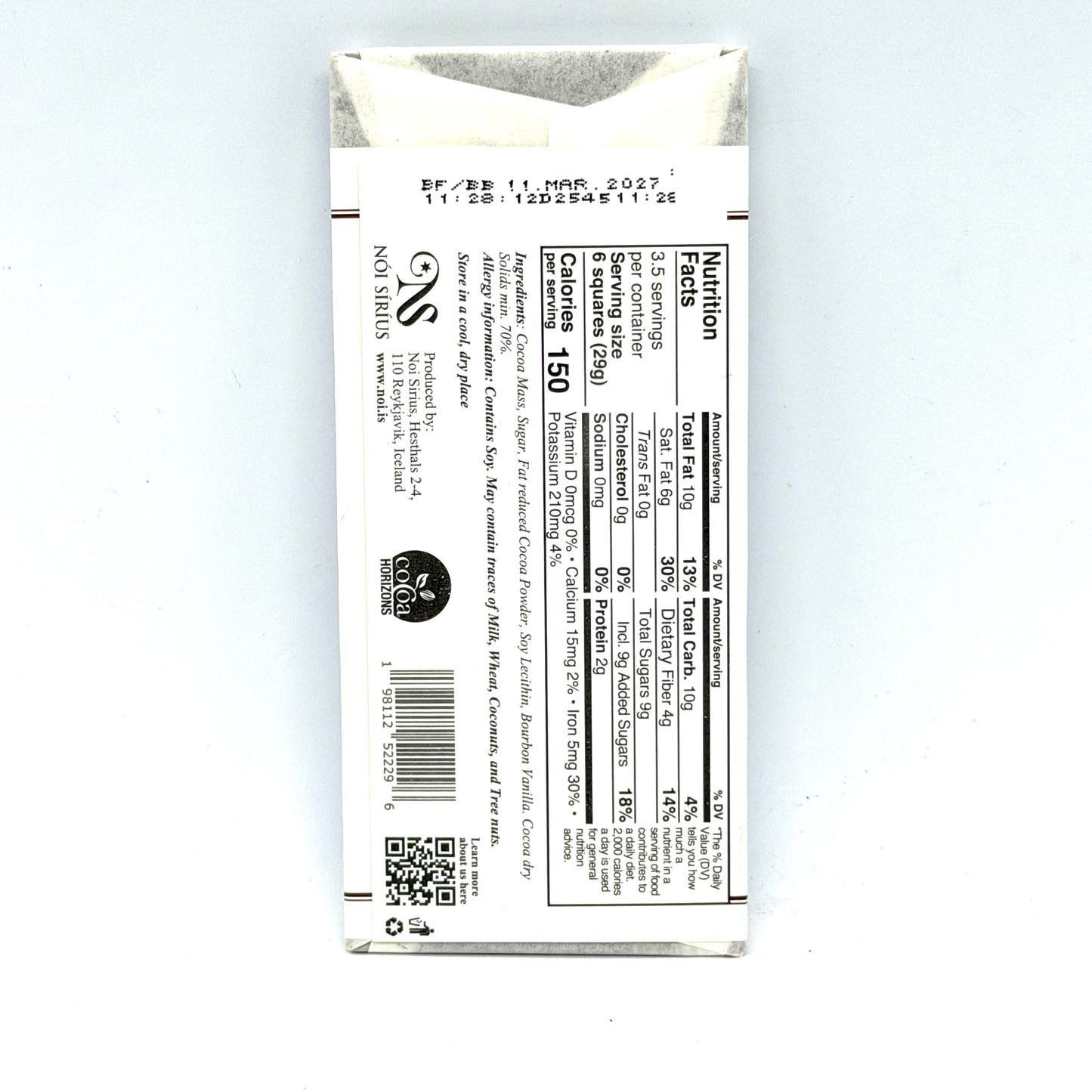 Icelandic Dark Chocolate (70%)