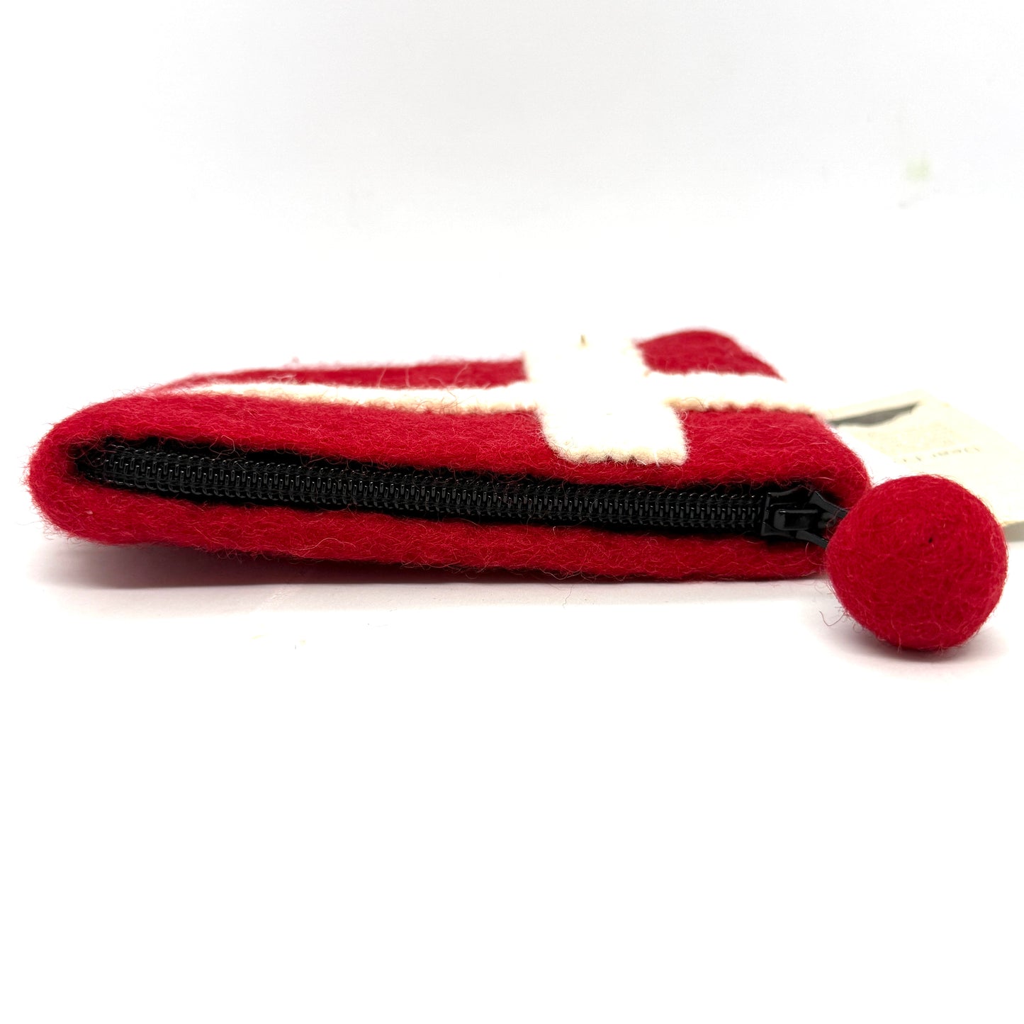 Danish Flag Felted Coin Purse