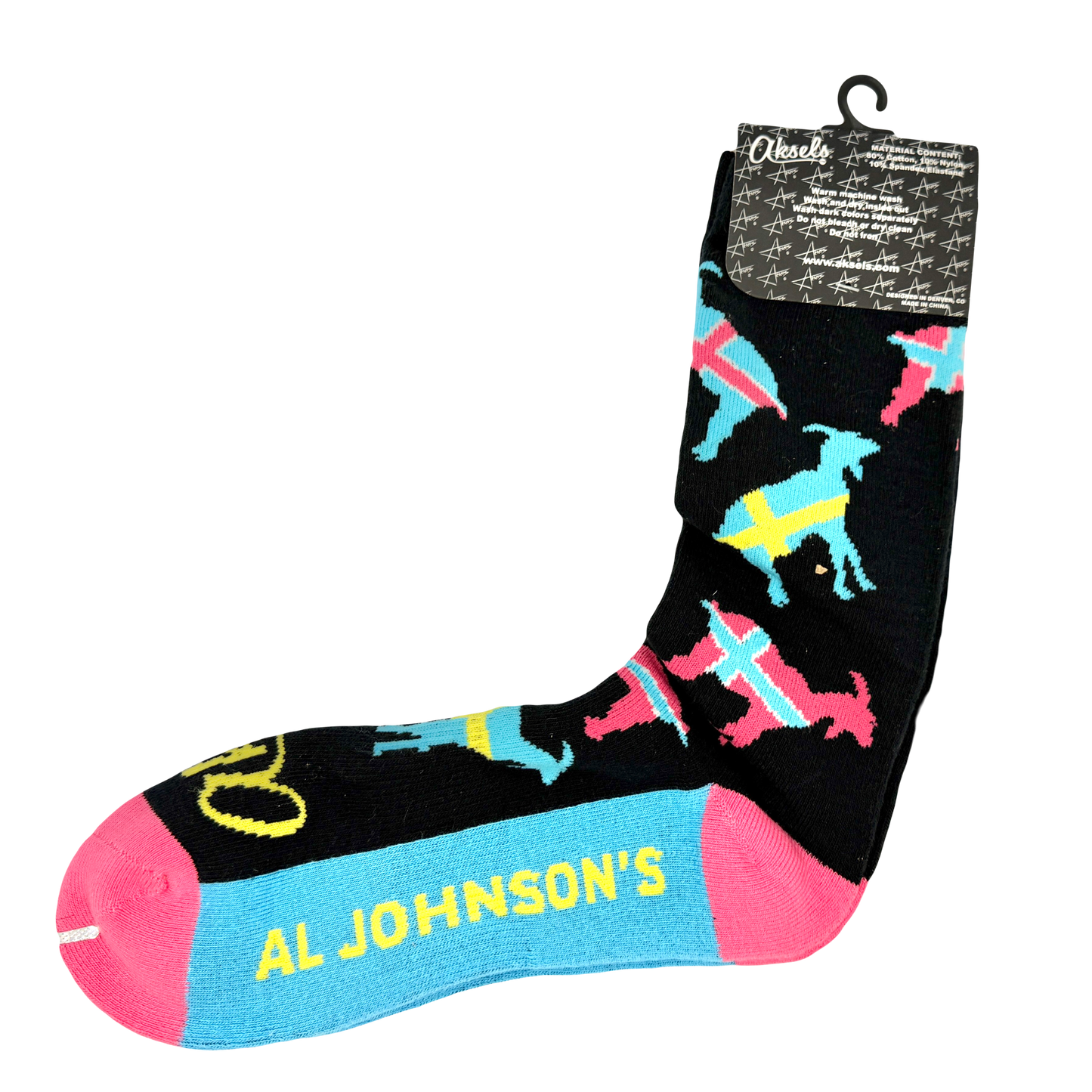 Al Johnson's Goat Flag Socks