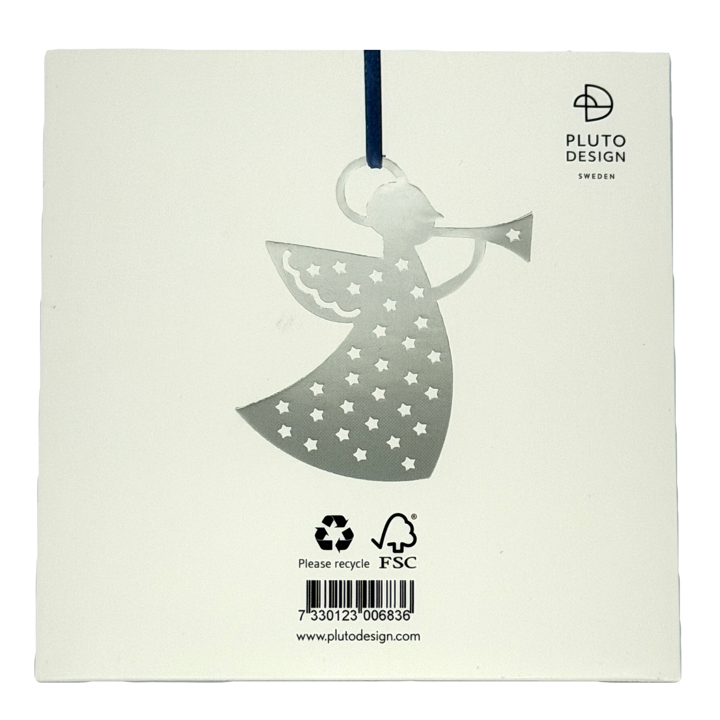 Silver Trumpet Angel Hanging Decoration