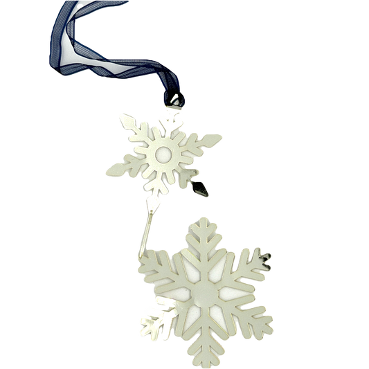 Silver Snow Hanging Decoration