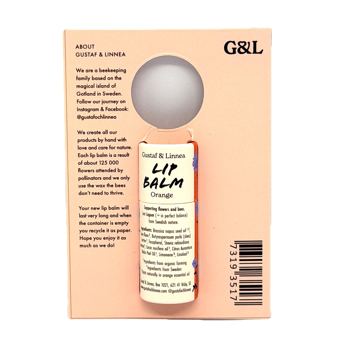 Gustaf & Linnea Orange Lip Balm