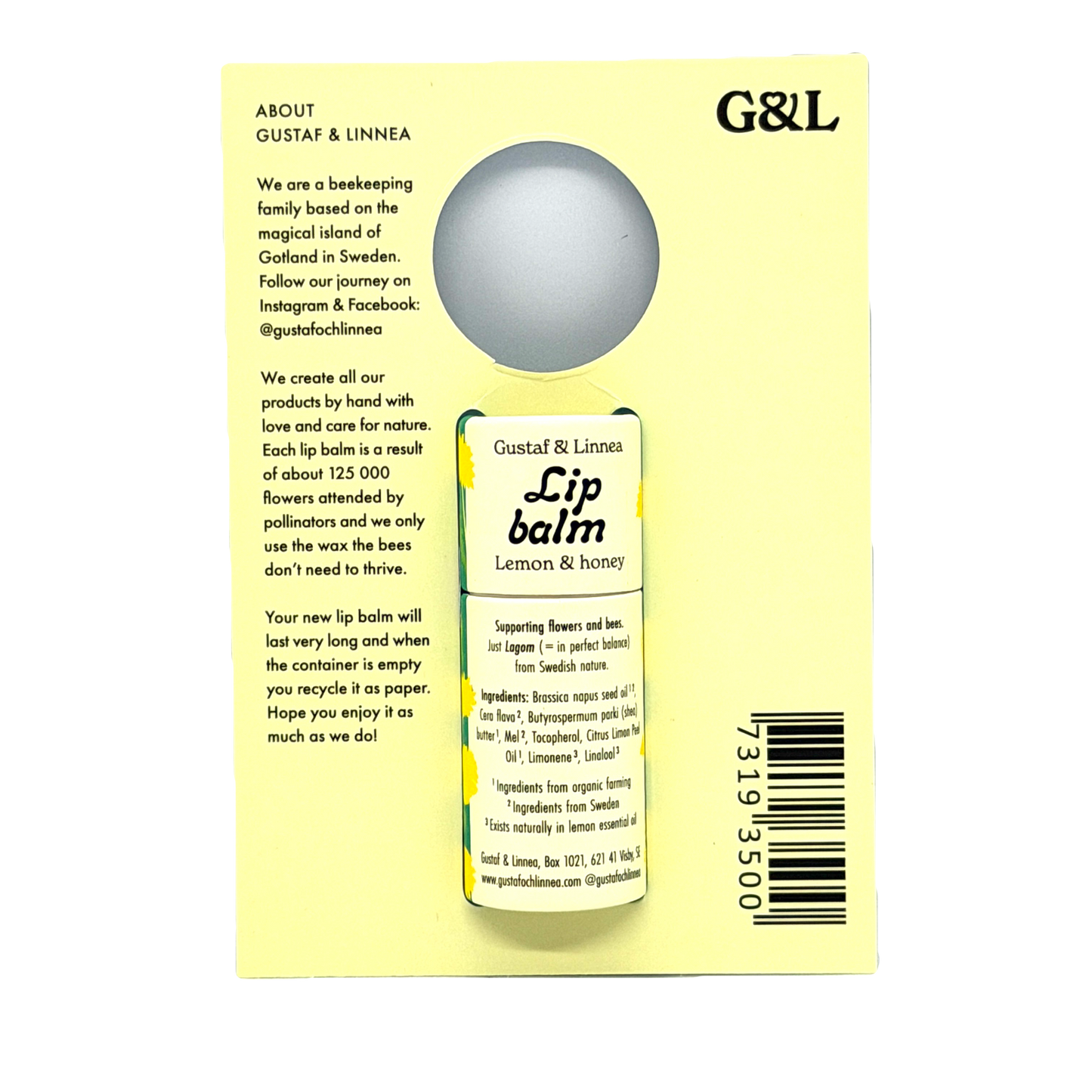 Gustaf & Linnea Lemon Honey Lip Balm