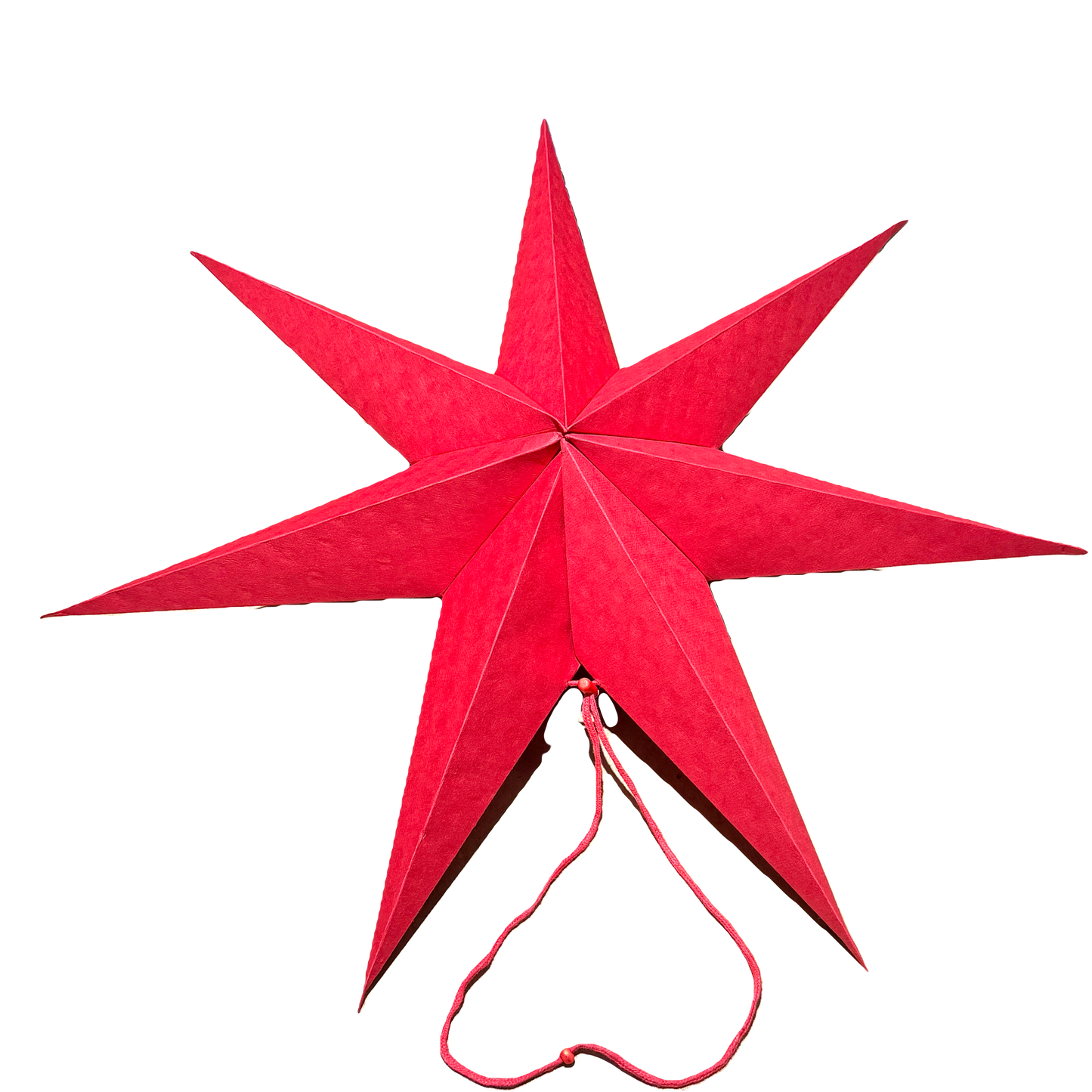Cloud Paper Star Window Hanging (red)