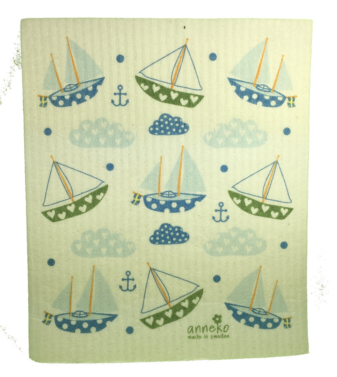 Swedish Sailboat Swedish Dishcloth