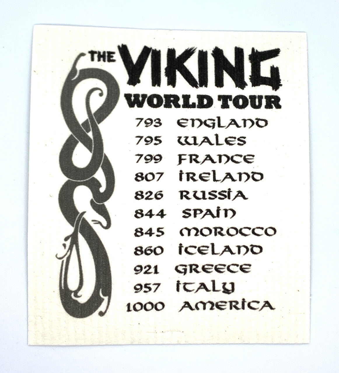 Viking World Tour Swedish Dishcloth