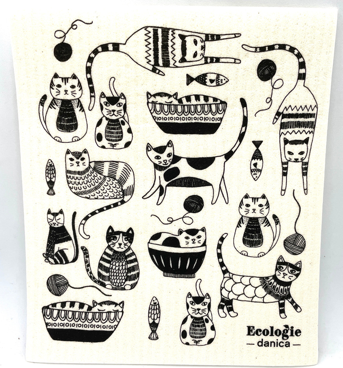 Purr Party Swedish Dishcloth