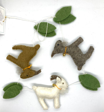 Felt Goat Garland
