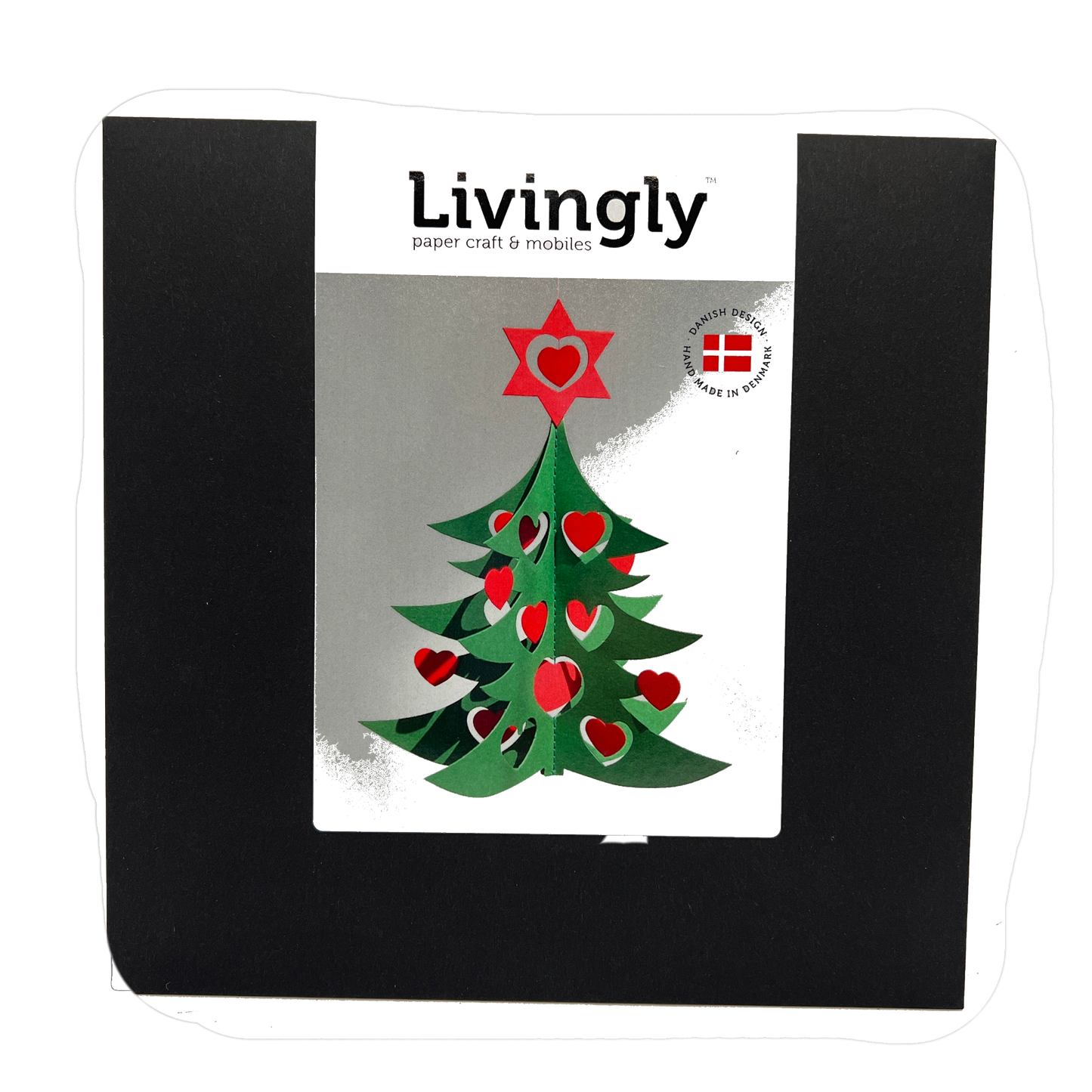 Christmas Tree with Hearts Mobile