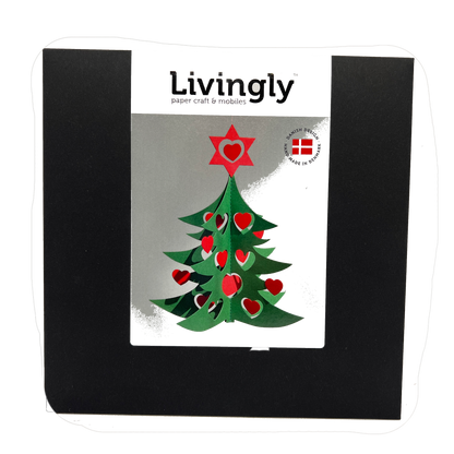 Christmas Tree with Hearts Mobile