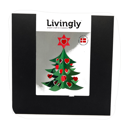 Christmas Tree with Hearts Mobile