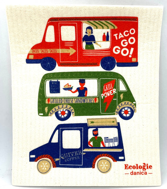 Food Trucks Swedish Dishcloth