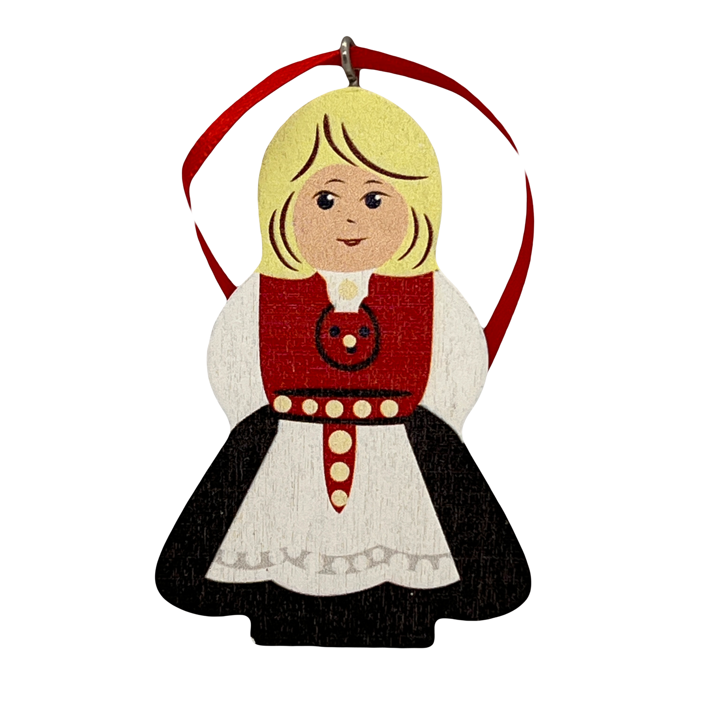 Norwegian Girl Wood Ornament
