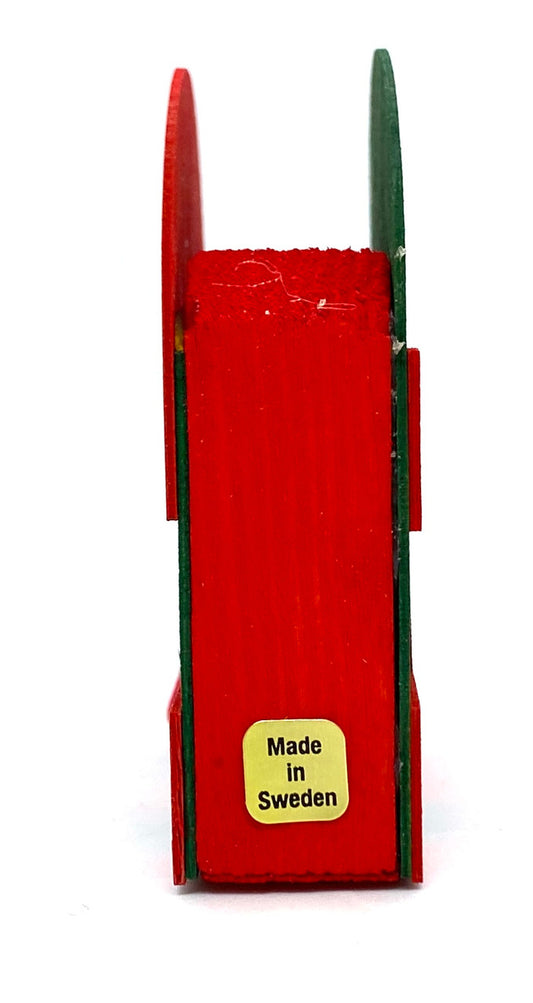 Woven Heart Basket Ornament (green)